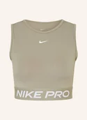 Bluzki damskie - Nike Krótki Top Pro 365 Dri-Fit gruen - miniaturka - grafika 1