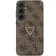 Etui i futerały do telefonów - Guess GUHCS24LPGS4TDW S24 Ultra S928 brązowy/brown hardcase Grip Stand 4G Triangle Strass - miniaturka - grafika 1