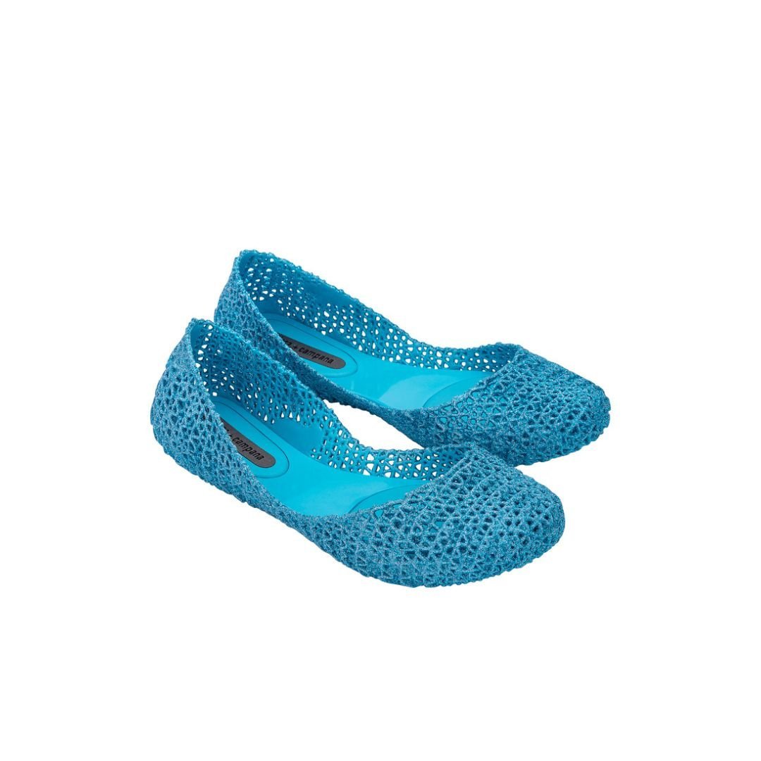 Melissa Campana Papel VII AD Blue Glitter Baleriny Damskie Niebieskie 39
