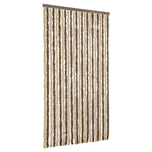 vidaXL Zasłona w kolorze ciemnobrązowym i beżowym 100x220 cm szenilowa - Zasłony - miniaturka - grafika 1
