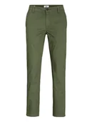 Spodnie męskie - Jack & Jones Spodnie chino "Bolton" w kolorze oliwkowym - miniaturka - grafika 1