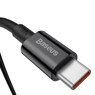 Baseus Superior kabel przewód USB Typ C - USB Typ C szybkie ładowanie Quick Charge / Power Delivery / FCP 100W 5A 20V 1m czarny (CATYS-B01) - Kable USB - miniaturka - grafika 3