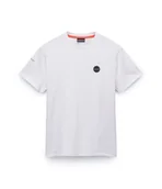 Koszulki męskie - t-shirt uomo napapijri s-badge np0a4i3n 2061 white heron - miniaturka - grafika 1