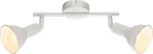 Lampy sufitowe - Listwa Globo Caldera 54648-2 lampa sufitowa spot 2x40W E14 biały / złoty patynowany - miniaturka - grafika 1