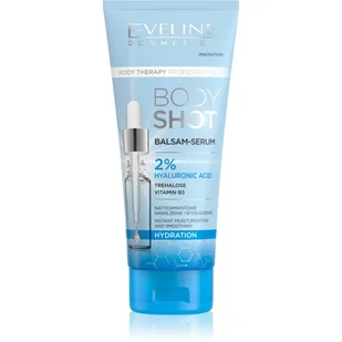 Eveline Cosmetics Body Shot 2% Hyaluronic Acid balsam głęboko nawilżający do skóry suchej 200 ml - Balsamy i kremy do ciała - miniaturka - grafika 1