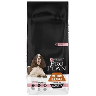 Purina Pro Plan Optiderma Adult 7+ Medium&Large Sensitive Skin 14 kg - Sucha karma dla psów - miniaturka - grafika 1