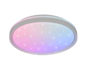 Lampy sufitowe - SOLIT R63581131 biały plafon z efektem gwieździstego nieba LED 14W 2700-6500K + RGB sterowanie pilotem - miniaturka - grafika 1