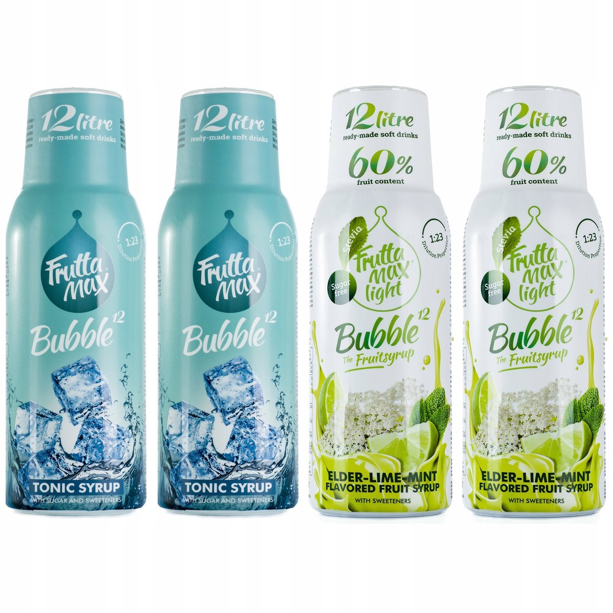 FruttaMax Zestaw 4 syropów 2x Tonic + 2x Limonka