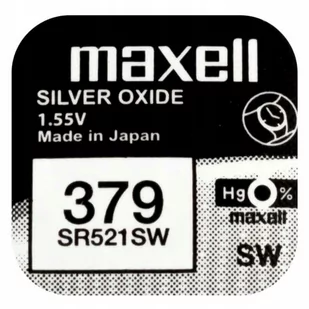 Bateria srebrowa mini Maxell 379 / SR 521 SW / G0 - Baterie i akcesoria - miniaturka - grafika 1