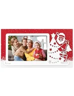 Ramki na zdjęcia - Ramka na zdjęcie 10x15 czerwona Mikołaj Xmas Snow - miniaturka - grafika 1