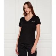 Koszulki i topy damskie - Karl Lagerfeld Lniany t-shirt Regular Fit - miniaturka - grafika 1