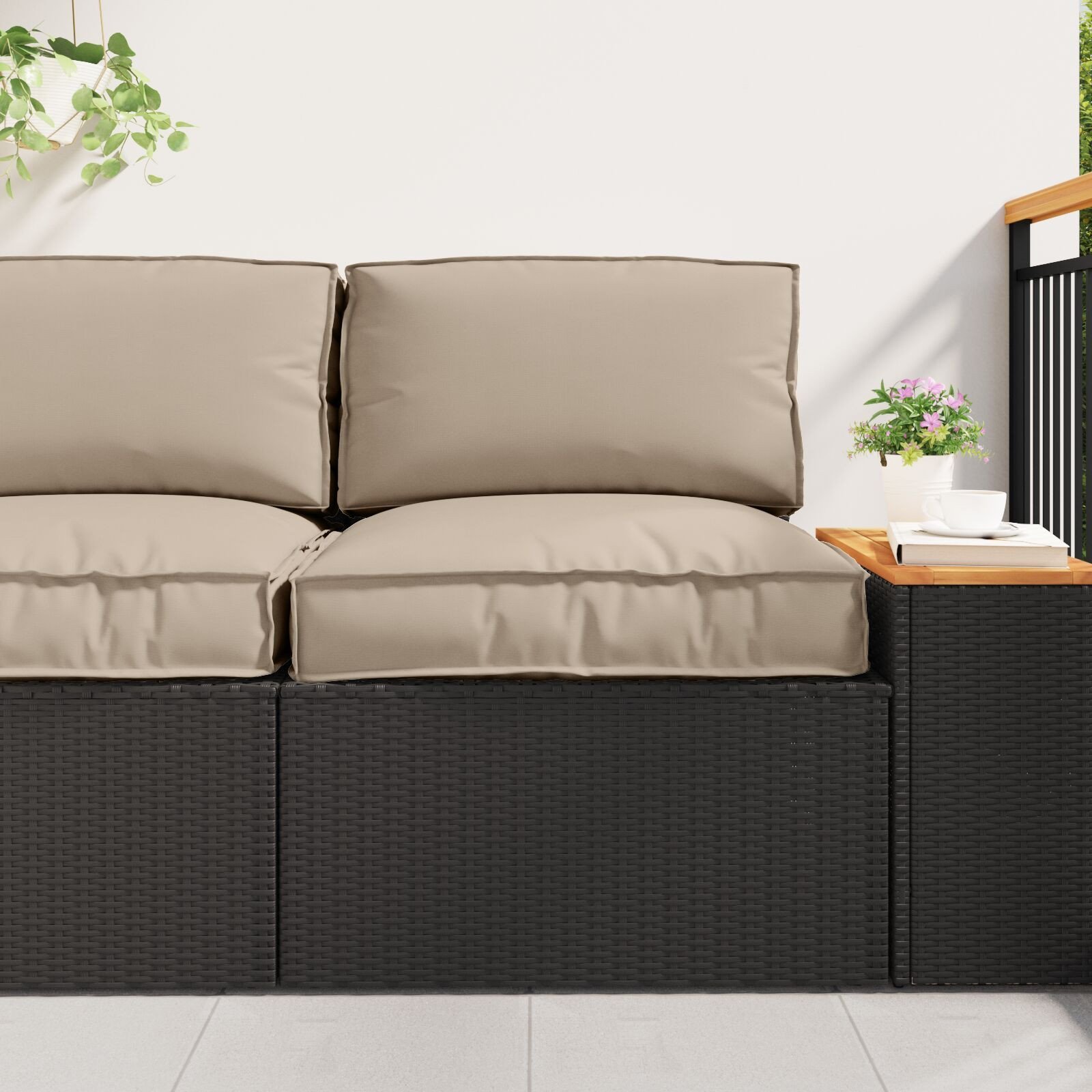 vidaXL Poduszka na paletę na siedzenie taupe 70x70x12 cm z tkaniny Oxford