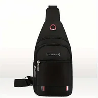 Torebki damskie - Modny płócienny wypoczynek sportowy Mały plecak Oxford Cloth Jedna torba na ramię Torba listonoszka Torba na klatkę piersiową Czarny - miniaturka - grafika 1