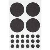Pasmanteria - Naklejki samoprzylepne, kółka brokatowe, czarne - miniaturka - grafika 1