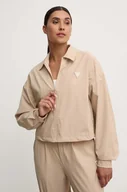 Kurtki damskie - Guess kurtka AURLIE damska kolor beżowy przejściowa oversize V4YH02 WG982 - miniaturka - grafika 1