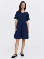 Sukienki - Sukienka damska granatowa - SSU4737GR sukienka - TOP SECRET - Odzieżowy sklep internetowy TOP SECRET - miniaturka - grafika 1