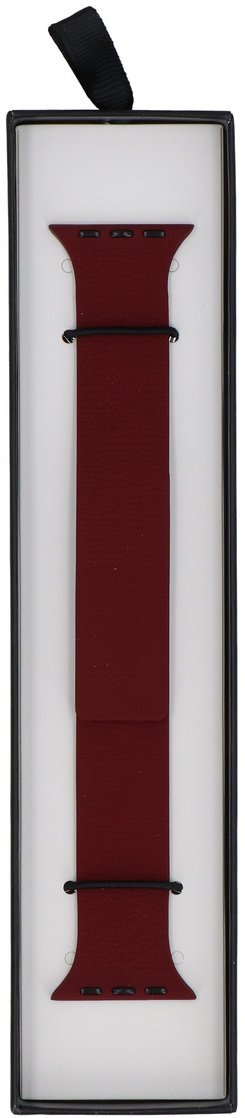 GlacierX Pasek do smartwatcha GlacierX Silicone Smooth Grained Magnetic Burgundy Black do Apple Watch 38/40/41mm Bordowo-Czarny
