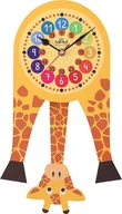 Wyposażenie pokoiku dziecięcego - MPM Zegar ścienny dziecięcy żyrafa MPM E05.4468.D 21 x 55 cm - miniaturka - grafika 1
