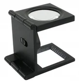 Mikroskopy i lupy - SZKŁO LUPA JUBILERSKA ZE SKALĄ DO WYMIAROWANIA 10X Z OŚWIETLENIEM LED - miniaturka - grafika 1