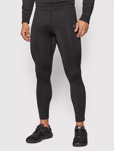 4F Legginsy H4L22-SPMF012 Czarny Slim Fit - Spodnie sportowe damskie - miniaturka - grafika 1