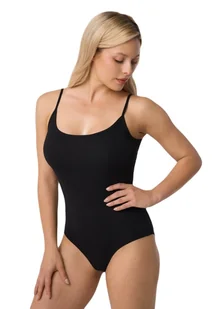 Body damskie z prążkowanej bawełny na ramięczkach TIA czarne S - Komplety bielizny Body damskie z prążkowanej bawełny na ramięczkach TIA czarne S - Komplety bielizny - miniaturka - grafika 1