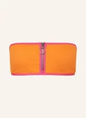 Stroje kąpielowe - Seafolly Góra Od Bikini Bandeau Beach Bound orange - miniaturka - grafika 1
