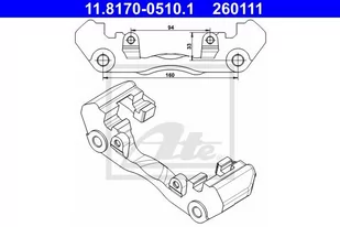 Mocowanie, zacisk hamulcowy ATE 11.8170-0510.1 - Układ hamulcowy - akcesoria - miniaturka - grafika 1