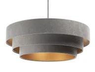 Lampy stojące - Szaro-złota lampa wisząca glamour - S439 Sefo - miniaturka - grafika 1