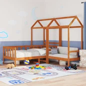 Łóżka dla dzieci i młodzieży - Zestaw Łóżka Dziennie Woskowy Brąz Lite drewno sosnowe - miniaturka - grafika 1