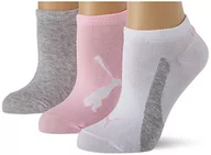 Skarpetki damskie - PUMA Bwt dziecięce skarpety do sneakersów, uniseks, 3 sztuki w opakowaniu, różowy/szary, 42 - miniaturka - grafika 1