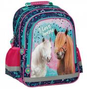 Plecaki szkolne i tornistry - Plecak szkolny dla dziewczynki granatowy PakaNiemowlaka konie wielokomorowy - miniaturka - grafika 1