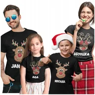Koszulki męskie - KOSZULKI ŚWIĄTECZNE ZESTAW DLA RODZINY 2+2 +IMIONA - miniaturka - grafika 1