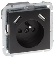 Gniazdka elektryczne - GNIAZDO POJEDYNCZE Z ZASILACZEM USB SANTRA/4188-19/EPN 230��V 16��A Elektro-Plast - miniaturka - grafika 1