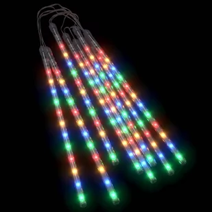 vidaXL Lampki choinkowe  Lampki meteory 8 szt. 30 cm 192 kolorowych LED wewn./zewn 328556 - Oświetlenie świąteczne - miniaturka - grafika 1