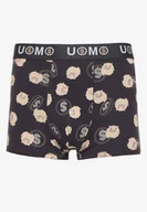 Majtki damskie - Jasnogranatowe Bawełniane Majtki Bokserki z Napisem i Szeroką Gumką Nelicia - Born2be - miniaturka - grafika 1