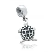 Charmsy - Murrano Charms Zawieszka Koralik Srebrny PODNIEBNE ŻÓŁWIE SR-293 - miniaturka - grafika 1