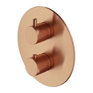 Baterie podtynkowe - OMNIRES Y1236ROCPB Y termostatyczna bateria prysznicowo-wannowa podtynkowa, element natynkowy, miedź szczotkowana - miniaturka - grafika 1