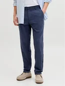 Spodnie męskie - Jack & Jones Chinosy Stace 12248604 Granatowy Tapered Fit - miniaturka - grafika 1
