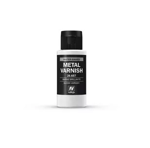 Vallejo Metal Varnish 60 ml. Gloss, lakier metaliczny, błyszczący Vallejo 26657 - Kolejki i akcesoria - miniaturka - grafika 1