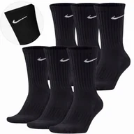 Skarpetki męskie - Nike Oryginalne Skarpety Skarpetki Wysokie 38-42 6 Par Czarne - miniaturka - grafika 1