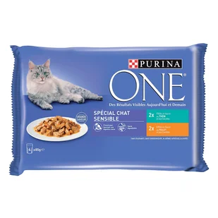 PURINA ONE Batch 12 x 85 g dla kotów - Wrażliwy kot - kurczak, tuńczyk - Mokra karma dla kotów - miniaturka - grafika 1