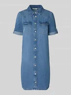 Sukienki - Dopasowana sukienka jeansowa z mieszanki bawełny i wiskozy model 'LISA' - miniaturka - grafika 1