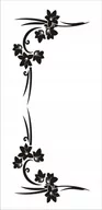 Naklejki na ścianę - Naklejka na ścianę motyl kwiaty dekor Ornament 167, 100x40 cm - miniaturka - grafika 1