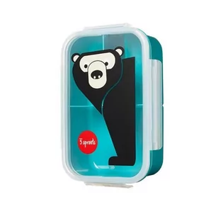 3 Sprouts, Lunchbox, Bento, Niedźwiedź, Turkusowy - Lunch boxy - miniaturka - grafika 1