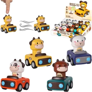 Zwierzątko naciskane w autku pressgo - zabawka - Pchacze - miniaturka - grafika 1