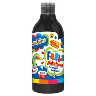 Bambino Duża Farba Plakatowa W Butelce Szkolna Przedszkolna 500ml Czarna - Szkolne artykuły papiernicze - miniaturka - grafika 1