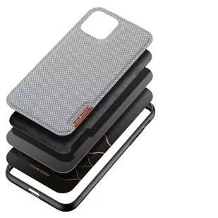 Dux Ducis Fino etui pokrowiec pokryty nylonowym materiałem iPhone 11 Pro Max szary - Etui i futerały do telefonów - miniaturka - grafika 2