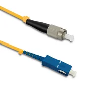Patchcordy - Qoltec Patchcord Światłowodowy SC/UPC - FC/UPC SM 9/125 G652D 15m 54320 - miniaturka - grafika 1
