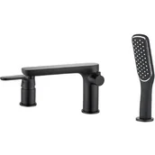 Baterie wannowe i prysznicowe - Kuchinox Bateria wannowa 3-otw. czarna DIMA BQD 713D - miniaturka - grafika 1