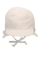 Czapki damskie - Sterntaler Chłopcy czapka z daszkiem do wiązania z osłoną karku, kapelusz przeciwsłoneczny, beżowy, 51 cm - miniaturka - grafika 1